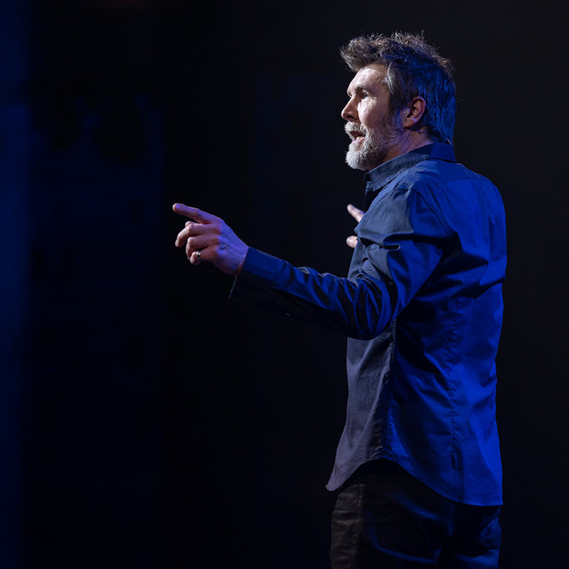 Photo of Rhod Gilbert on stage